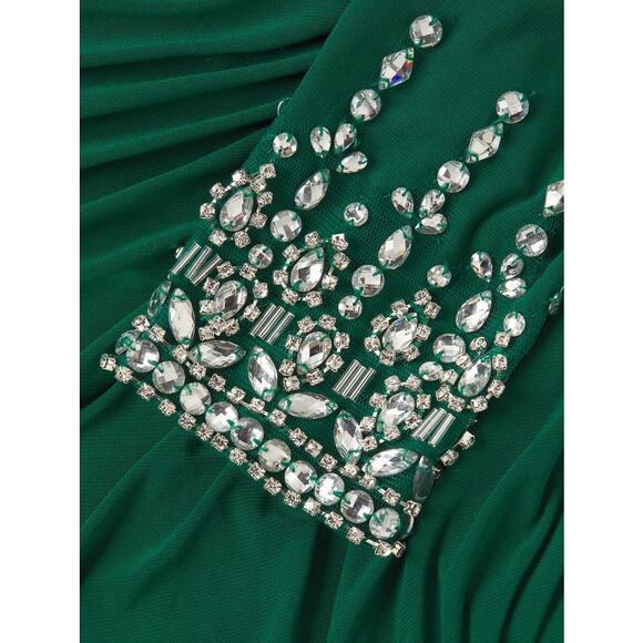 MAC DUGGAL DRESS GOWN 16 GREEN MOTHER OF BRIDE BRIDESMAID HOLIDAYS FORMAL - Picture 4 of 16